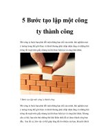 5 Bước tạo lập một công ty thành công ppt