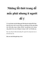 Những lỗi thời trang dễ mắc phải nhưng ít người để ý doc