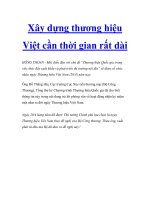 Xây dựng thương hiệu Việt cần thời gian rất dài pdf