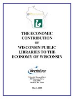 THE ECONOMIC CONTRIBUTION OF WISCONSIN PUBLIC LIBRARIES TO THE ECONOMY OF WISCONSIN pptx