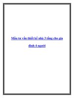 Mẩu tư vấn thiết kế nhà 3 tầng cho gia đình 4 người pptx