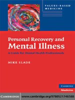 Personal recovery and mental illness pdf