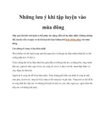 Những lưu ý khi tập luyện vào mùa đông doc