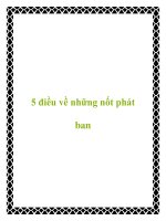 5 điều về những nốt phát ban ppt