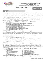 ĐỀ THI THỬ TUYỂN SINH ĐẠI HỌC NĂM 2012 Môn: HÓA HỌC; Khối A, B - Mã đề thi 2012 CCC docx