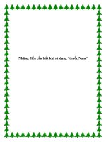 Những điều cần biết khi sử dụng “thuốc Nam” pptx