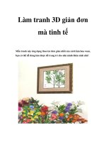 Làm tranh 3D giản đơn mà tinh tế pptx