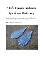 5 kiểu khuyên tai denim tự chế cực thời trang potx