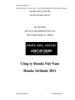 Tiểu luận:Công ty Honda Việt Nam Honda Airblade 2011 pptx