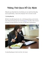 Những Thói Quen Dễ Gây Bệnh pptx