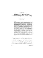 KEYNES VÀ KINH TẾ THỊ TRƯỜNG : HAI CÁCH ÐỌC KHÁC NHAU [II] ppt