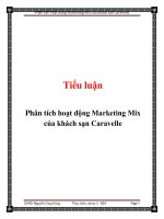 Tiểu luận: Phân tích hoạt động Marketing Mix của khách sạn Caravelle doc