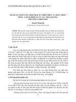 ĐÁNH GIÁ TIỀM NĂNG SINH THÁI TỰ NHIÊN PHỤC VỤ PHÁT TRIỂN NÔNG - LÂM NGHIỆP Ở LƯU VỰC SÔNG HƯƠNG, TỈNH THỪA THIÊN HUẾ pot