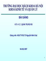 Quản trị rủi ro _ bài giảng pdf