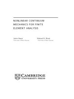 Nonlinear continuum mechanics for finite element analysis   bonet, wood