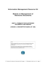 UNIT 2. FORMATS FOR ELECTRONIC DOCUMENTS AND IMAGES LESSON 5. DESCRIPTIVE MARK-UP: XMLNOTE ppt