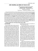 MÔI TRƯỜNG LAO ĐỘNG VÀ THAI DỊ TẬT potx