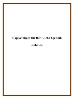 Bí quyết luyện thi TOEIC cho học sinh, sinh viên. pot