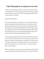 Lấp lỗ hổng pháp lý cho quảng cáo trực tuyến doc