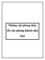 Những vật phong thủy tốt cho phòng khách nhà bạn pdf