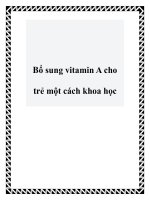 Bổ sung vitamin A cho trẻ một cách khoa học doc