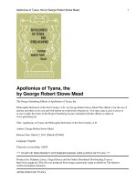 Apollonius of Tyana, the Philosopher-Reformer of the First Century A.D. potx