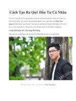 Cách Tạo Ra Quỹ Đầu Tư Cá Nhân pot