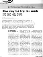 Cho vay hỗ trợ lãi suất sao cho hiệu quả ppt