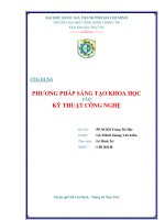 ứng dụng phương pháp sáng tạo khoa học vào kỹ thuật công nghệ