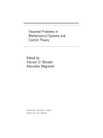Unsolved Problems in Mathematical Systems and Control Theory pptx