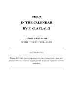 BIRDS IN THE CALENDAR BY F. G. AFLALO docx