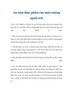 An toàn thực phẩm cho món nướng ngoài trời pot