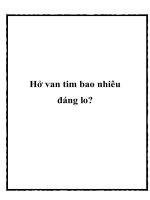 Hở van tim bao nhiêu đáng lo? pptx