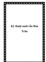  Kỹ thuật nuôi rắn Ráo Trâu docx