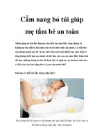 Cẩm nang bỏ túi giúp mẹ tắm bé an toàn pdf