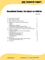 Secondhand Smoke: the impact on children docx