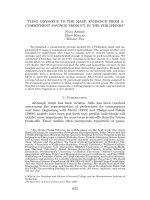 TYING ODYSSEUS TO THE MAST: EVIDENCE FROM A COMMITMENT SAVINGS PRODUCT IN THE PHILIPPINES* pot