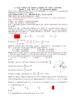 ÐỀ THI TUYỂN SINH ĐẠI HỌC KHỐI A NĂM 2011 Môn thi : VẬT LÝ pdf