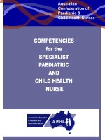 Competencies for the Specialist Paediatric and Child Health Nurse pptx