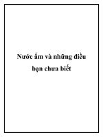 Nước ấm và những điều bạn chưa biết pot