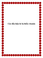 Các dấu hiệu bé bị thiếu vitamin pot