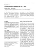 Báo cáo khoa học: Searching for folded proteins in vitro and in silico docx