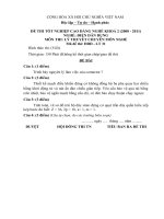 đề thi lí thuyết chuyên môn nghề tốt nghiệp cao đẳng khóa 2 - điện dân dụng - mã đề thi đdd - lt (31)