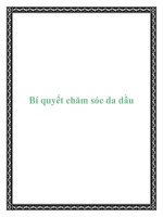 Bí quyết chăm sóc da dầu docx