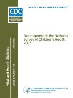 Nonresponse in the National Survey of Children’s Health, 2007 pot