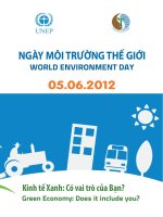 NGÀY MÔI TRƯỜNG THẾ GIỚI - Kinh tế Xanh: Có vai trò của Bạn? 05.06.2012 pdf