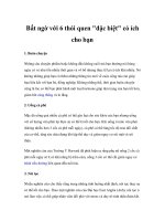 Bất ngờ với 6 thói quen 