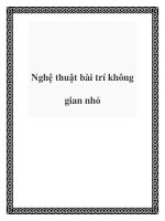 Nghệ thuật bài trí không gian nhỏ docx