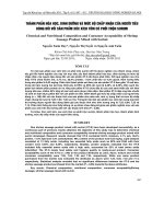 THÀNH PHẦN HÓA HỌC, DINH DƯỠNG VÀ MỨC ĐỘ CHẤP NHẬN CỦA NGƯỜI TIÊU DÙNG ĐỐI VỚI SẢN PHẨM XÚC XÍCH TÔM CÓ PHỐI TRỘN SURIMI doc