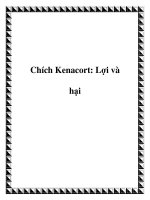 Chích Kenacort: Lợi và hại docx